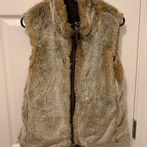 Gap Reversible Faux Fur Vest